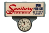 Sanitary Farm Dairies Light Up Clock