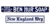 Ben Hur Soap & New England Dry Signs