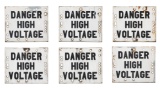 Lot Of 6 Danger High Voltage Sign