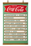 Coca Cola Menu Board With Fishtail