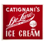 Catignani's De Luxe Ice Cream Flange Sign