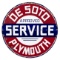 Desoto Plymouth Approved Service 2 Piece Sign