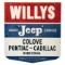 Willys Jeep Sales Service Hanging Sign