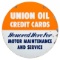 Union Oil Credit Cards Hanging Sign