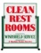 Sinclair Rest Rooms Curb Sign