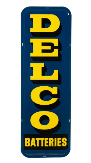 Delco Batteries Vertical Sign