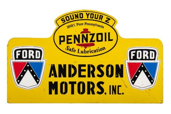 Ford Pennzoil Anderson Motors Inc. Sign
