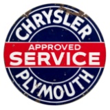 Chrysler Plymouth Approved Service Sign