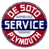 Desoto Plymouth Approved Service 2 Piece Sign