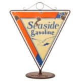 Seaside Gasoline Curb Sign With Base
