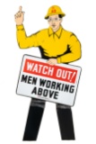 American Bridge Men Working Above Die Cut Sign