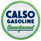 Calso Gasoline Unsurpassed Sign