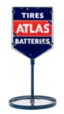 Atlas Tires & Batteries Curb Sign On Base