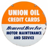 Union Oil Credit Cards Hanging Sign