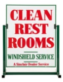 Sinclair Rest Rooms Curb Sign