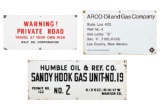 Lot Of 3 Well Lease Signs