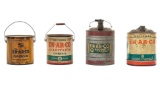 Lot Of 4 Enarco Motor Oil & Grease Cans