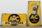 Lot Of Two Ac Oil Filters Signs
