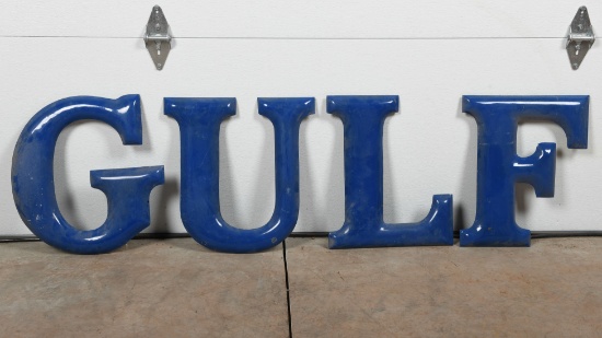 Gulf Oil Porcelain Letters