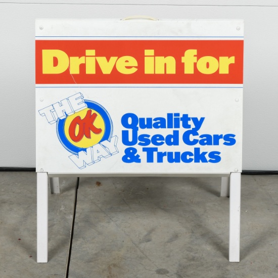 Ok Used Cars Curb Sign