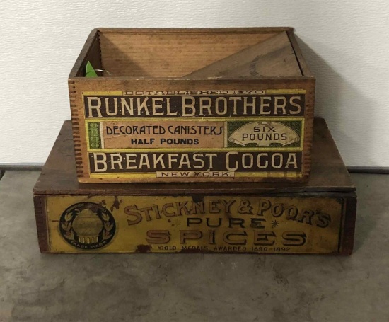 Lot Of 2 Wood Crates
