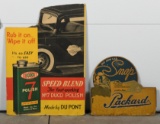 Packard Motor Oil & Dupont Polish Signs