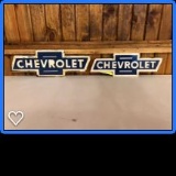 Lot Of Two Chevrolet Porcelain Signs