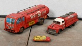 Lot Of Three Mobilgas Tin Truck Toys