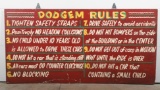 Dodgem Rules Sign