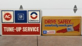 Gm Drive Safely & Delco Tune Up Service Signs