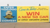 1958 Win A Car Banner