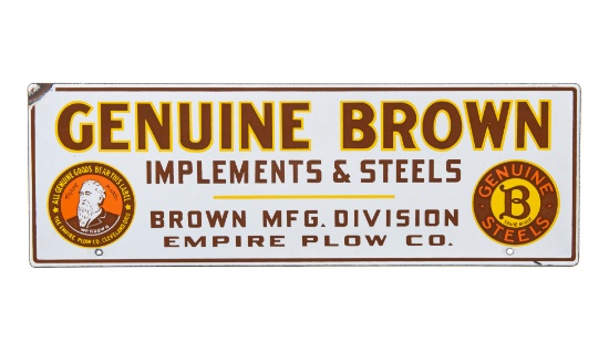 Genuine Brown Implements & Steels Sign