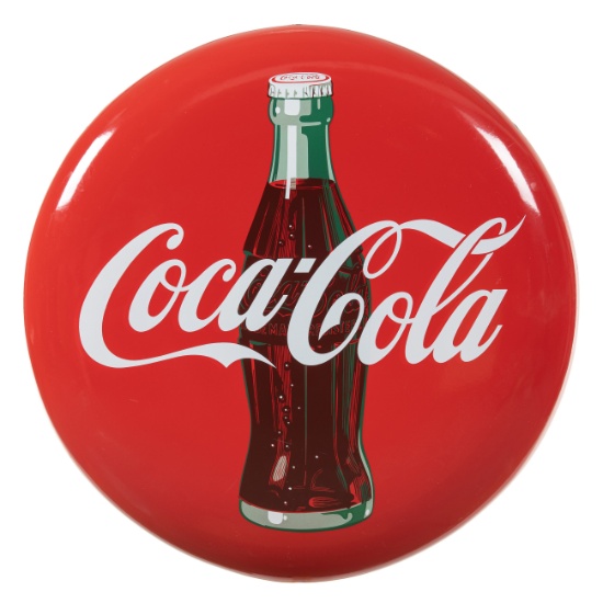 Coca Cola Button With Bottle