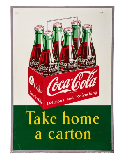 Coca Cola Take Home A Carton Sign