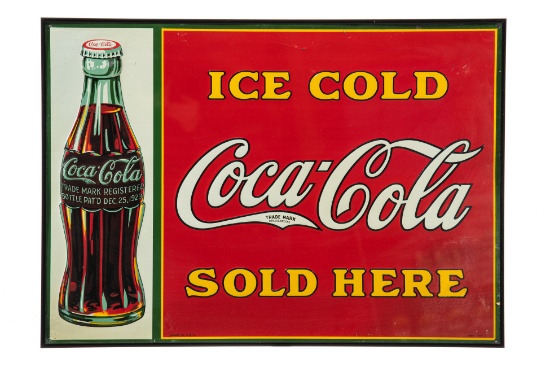 Ice Cold Coca Cola Sold Here Framed Sign