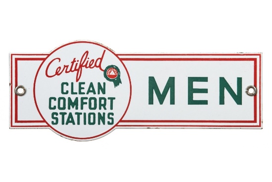 Associated Mens Clean Comfort Station Sign