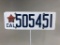 1919 California Porcelain License Plate