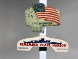 Pearl Harbor & 100% American License Plate Toppers