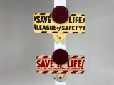 Lot Of 2 Save A Life License Plate Toppers