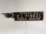 C.L. Pinkel Funeral Director Sign