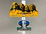 Mt. Rushmore & Old Faithful Yellowstone National Park License Plate Toppers