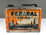 Federal Oil Co. Motor Oil 1/2 Gallon Can