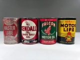 Kendall Falcon Motor Life & Master lube Quart Cans