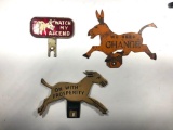 Lot Of 3 Democratic License Plate Toppers