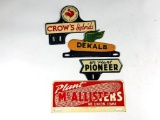 Crow's Pioneer McAllister's & Dekalb...Seed License Plate Toppers
