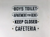 Lot Of 4 Room Identification Signs