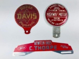 Dodge-Plymouth, Ford-Mercury, & Kaiser-Frazer License Plate Toppers