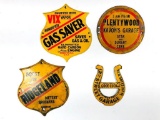 Lot Of 4 Grille Badges Gas Saver, Ridgeland, and Garage