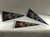 Lot Of Three Indianapolis 500 Pennants