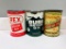 Lot of 3 various quart oil cans Dura Rex Sweney